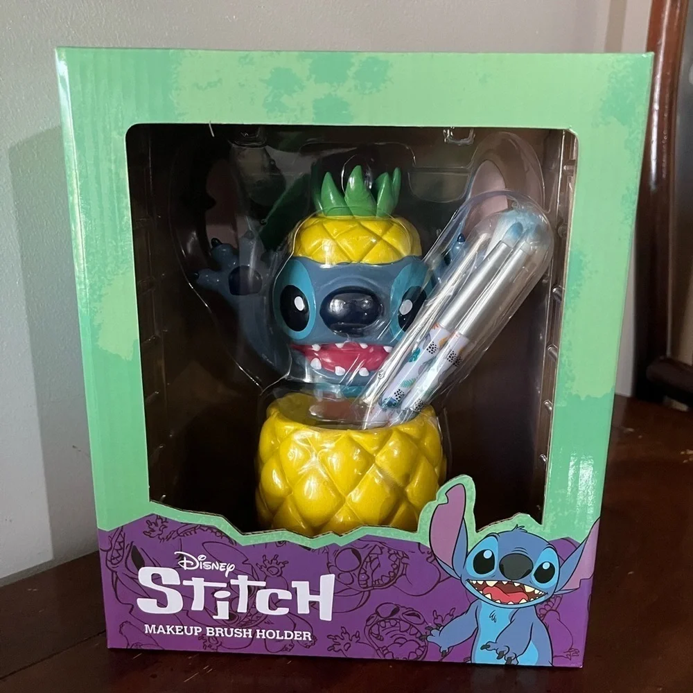 Disney Stitch Pineapple Makeup Holder - Yellow and Blue